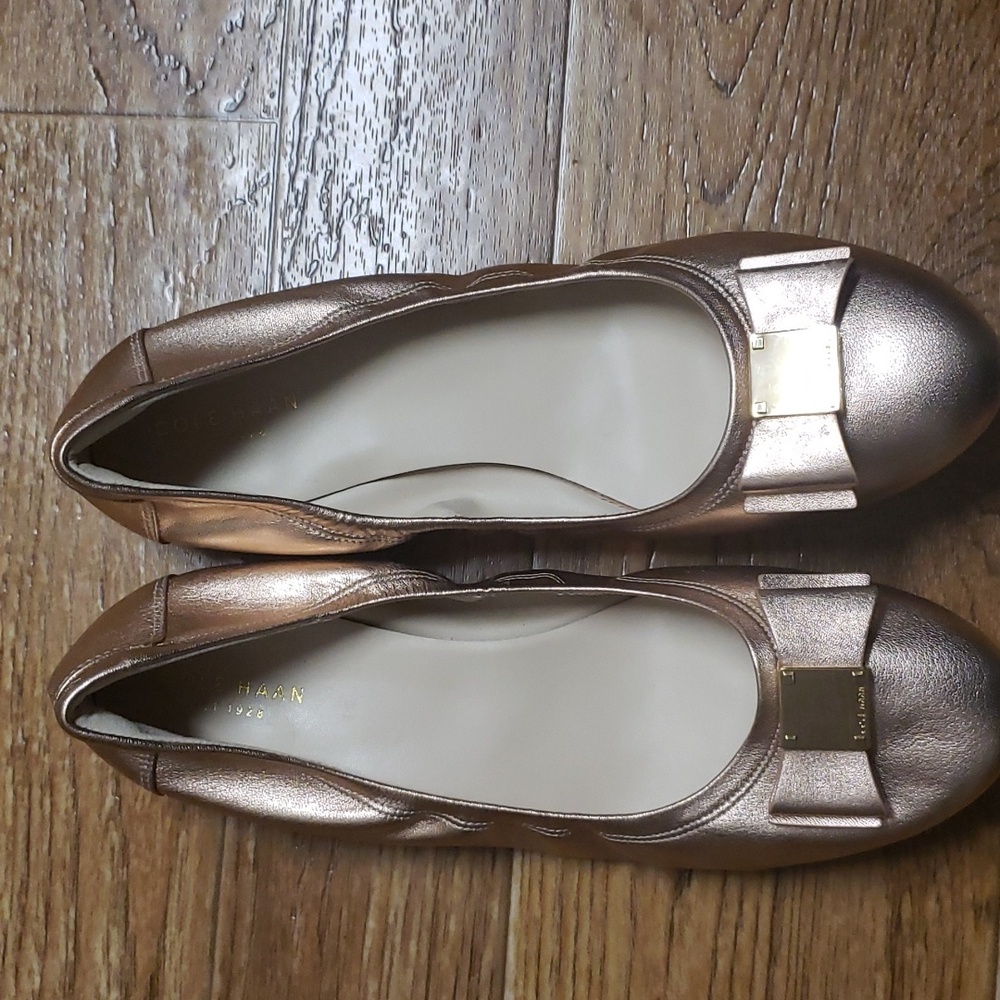 Cole Haan Rose Gold Tali Bow Flats